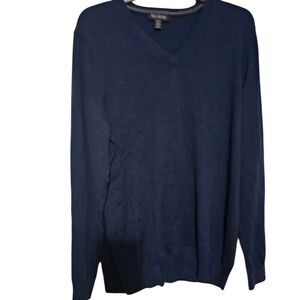 Jos. A. Bank Men's Navy V-Neck Wool Sweater 3XLT